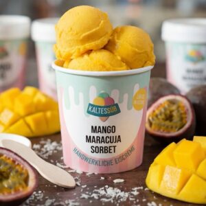 Mango-Maracuja Sorbet (Vegan) – <br>Karton (24 × 125ml)